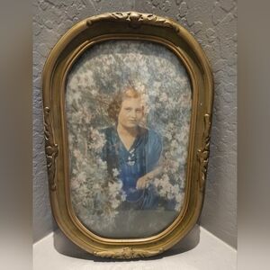 Antique Colorized Framed Portait 18"x12"